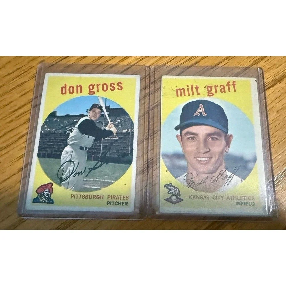 Milt Graff Don Gross 1959 Topps Vintage Baseball Card Lot 2 Cards